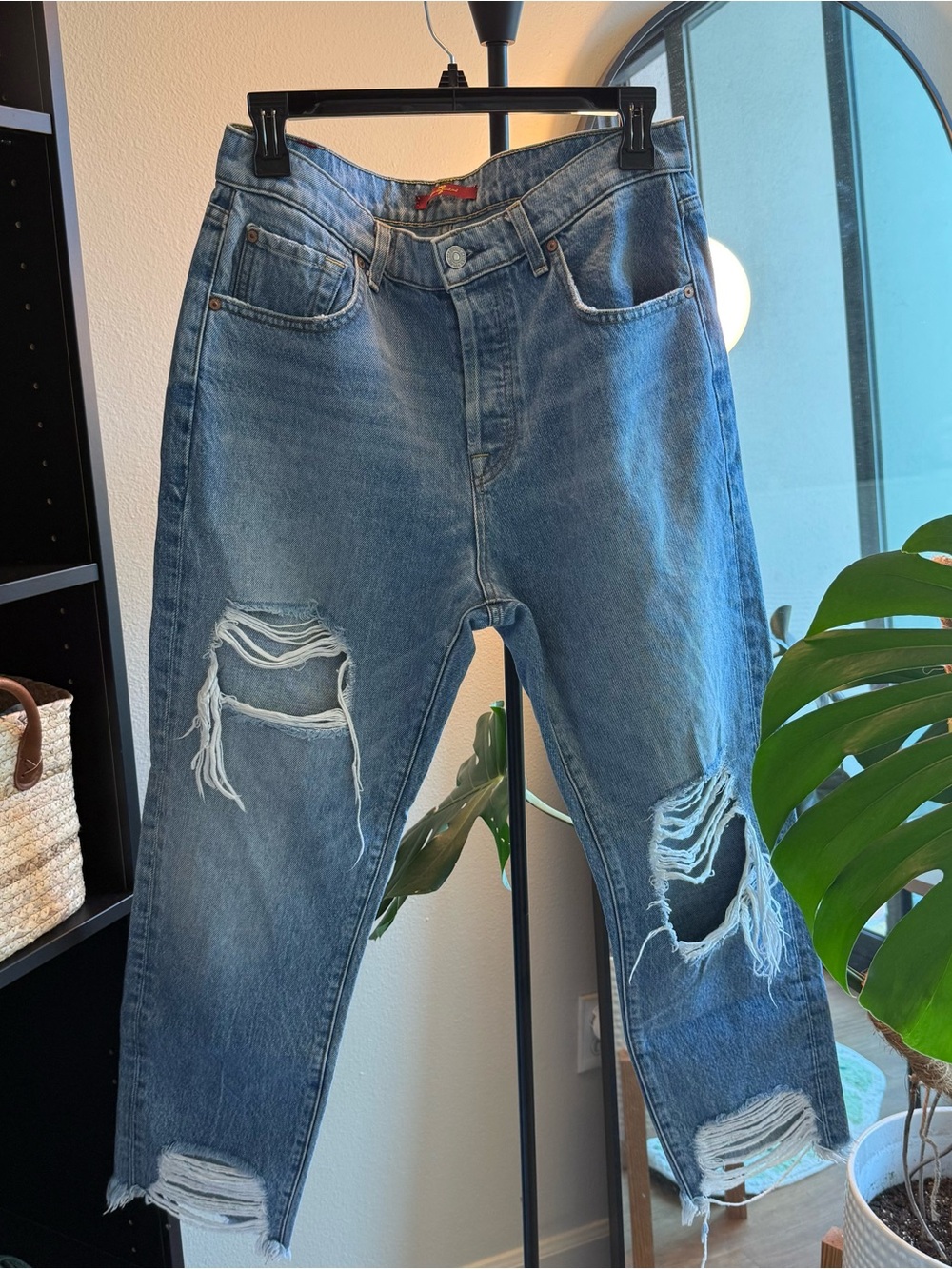 7 For All Mankind - Distressed Ripped Jeans (size 29)